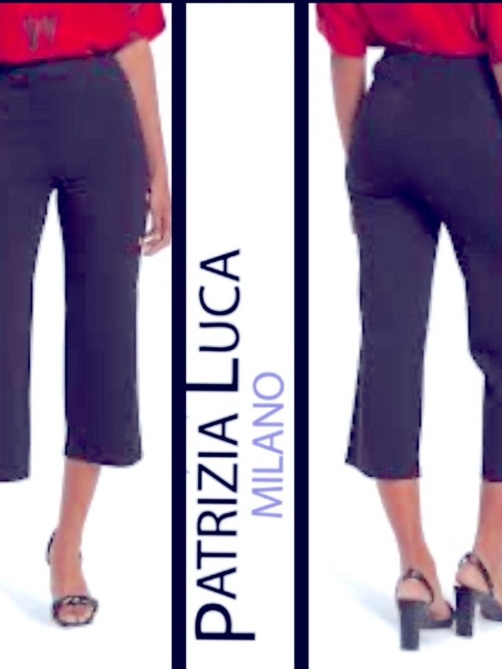 NWT Patrizia Luca Wide Leg Ponte Pant in Navy